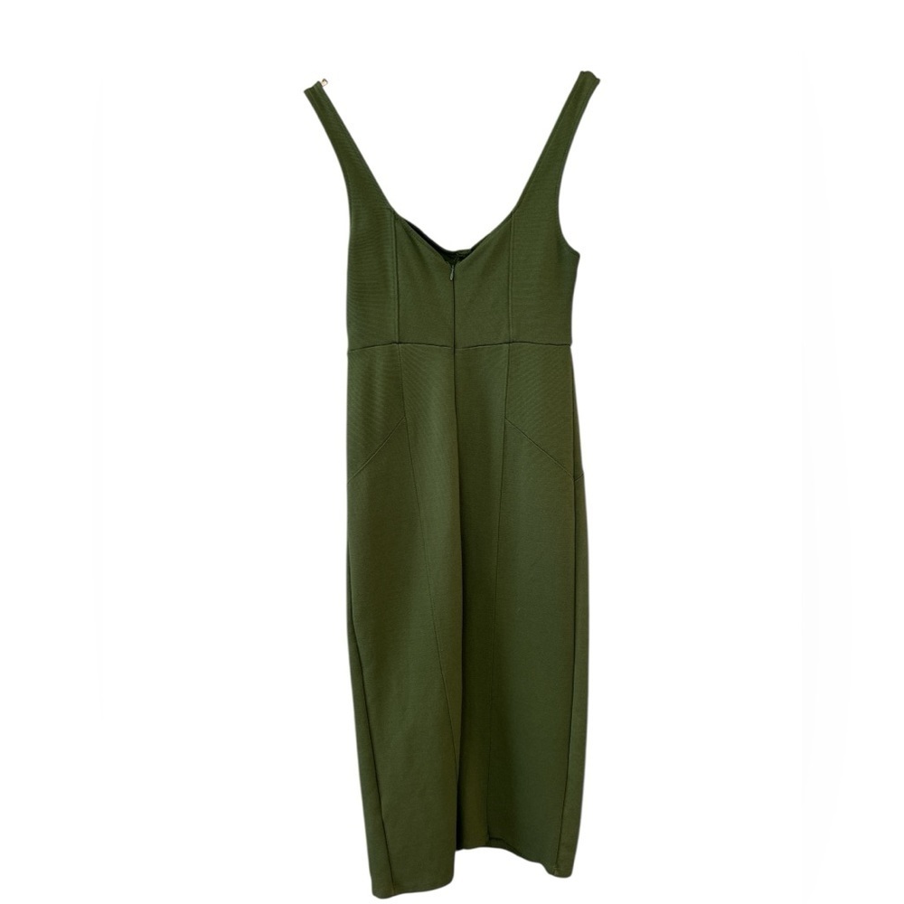 Anthropologie Maeve Moss Green Corset Dress - Picture 8 of 11